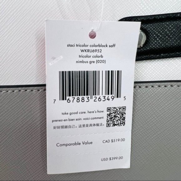 Kate Spade Grey Colorblock Medium Satchel Crossbody - Picture 9 of 9